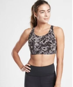 $69 ATHLETA Advance Camo Sports Bra High Impact Coverage Cardio #405744 EUC 36D - Picture 1 of 9