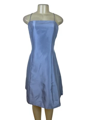 Vestido de cóctel Ann Taylor con tirantes de espagueti azul línea A sin mangas talla 8 - Nuevo Foto 1 de 4