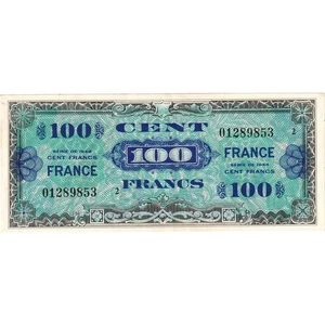 Frankreich, 100 Francs, 1945 Verso France, 1944, Série  2, VZ - Picture 1 of 2