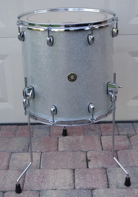 🎵 GRETSCH CATALINA MAPLE 16" SILVER SPARKLE FLOOR TOM for YOUR DRUM SET 🎵 L162 - Image 1 of 4