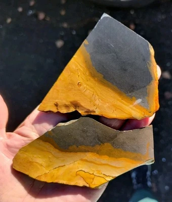 rawk11: Raro cuadro Midnight Owyhee Jaspe-2 losas escénicas-(Black Sky Owyhee)-O Foto 1 de 4