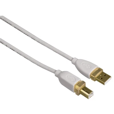 Hama 3m USB-Kabel 2.0 Anschlusskabel Typ A auf B Stecker Daten Verbindungskabel - Bild 1 von 2
