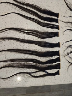 WENNALIFE 18-in Tape In Hair Extensions Real Human Hair Black 18 - 1.5 Inch Pcs - Image 1 of 4