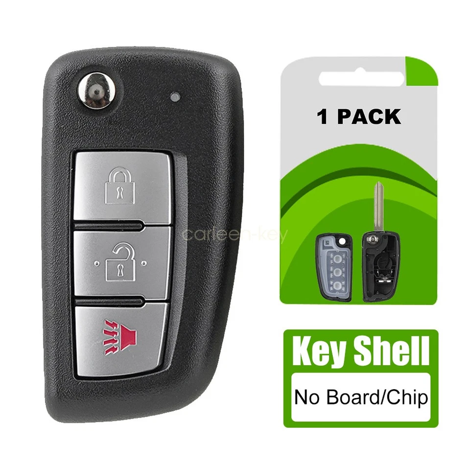 Controle remoto chaveiro de substituição CONCHA/CAIXA para Nissan Rogue 3 botões 2014-2020 - Imagem 1 de 4