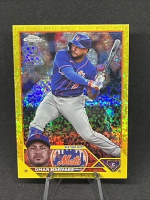 2023 Topps Chrome Update Yellow Diamond Omar Narvaez /75 #USC69 - Image 1 of 4