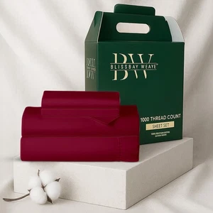 Queen Sheet Set of 4 | 1000 Thread Count 100% Egyptian Cotton, Soft, Deep Poc... - Picture 1 of 8