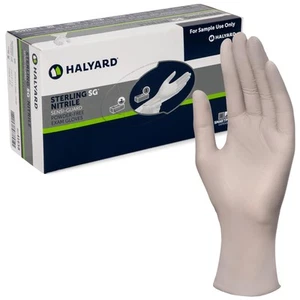 Sterling SG Nitrile Powder-Free Exam Gloves, 3.7 mil, 9.5 Inches, Gray, Small... - Foto 1 di 7