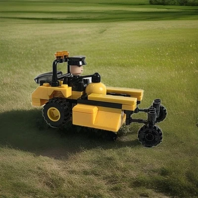 Custom MOC Building Blocks Zero Turn Lawn Mower Handmade Miniature Model 4x3x2. - Image 1 of 4