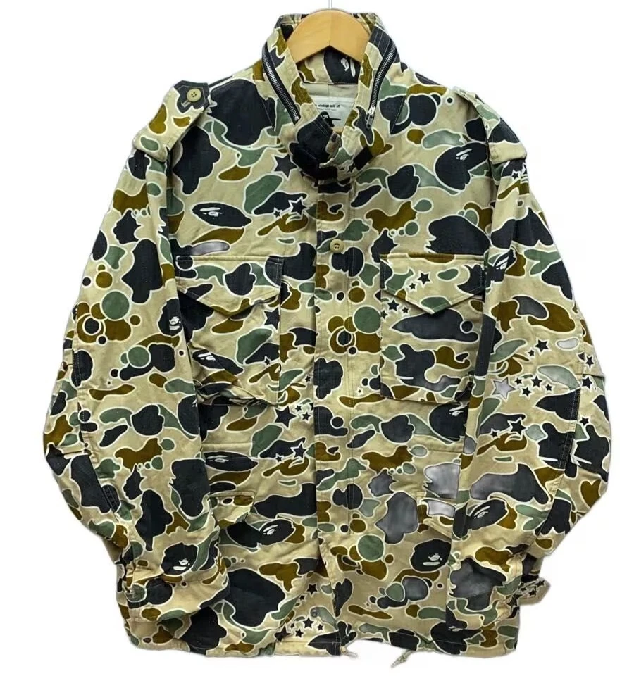 Bape OG Psyche Sta Camo M65 MIlitary Jacket VTG Nigo Era Size XL - Image 1 of 4