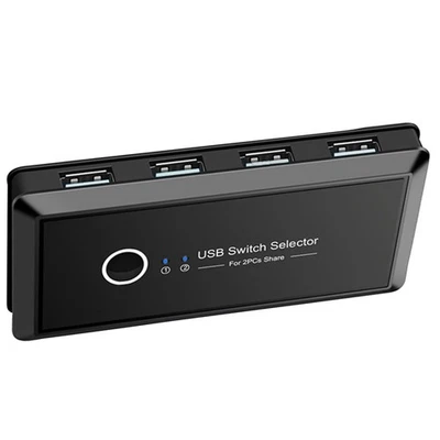 KVM Switch USB 3.0 2.0 for PC Laptop 2 Computers Users Sharing 4 USB Devices - Image 1 of 4