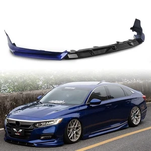 Blue Front Bumper Spoiler Splitter For 2018 2019-2020 Honda Accord 10th YOFER - Picture 1 of 13