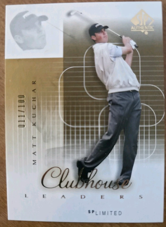 2002 SP Authentic Clubhouse Leaders Matt Kuchar #58SPA Limited 11/100 PGA Golf - Image 1 of 3