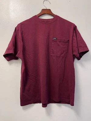 Camiseta de Colección Chaps Ralph Lauren Logotipo de Caja Borgoña/Rojo Bolsillo Para Hombre Mediana Foto 1 de 4