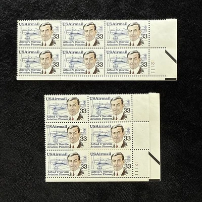 Pionero de la aviación 1985 Alfred Verville Scott #C113 bloque MNH Foto 1 de 2