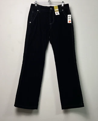 Y2K NWT Old Navy Women's Corduroy Pants Sz 6 Black Wide Leg Low Rise Bootcut - Image 1 of 4