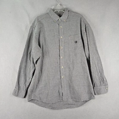 Duck Head Shirt Mens Large Black White Houndstooth Long Sleeve Casual Long Sleev - Image 1 of 4