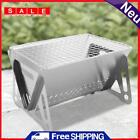 Camping BBQ Grill Rack Stainless Steel Folding Card Type Stove Camping BBQ Grill