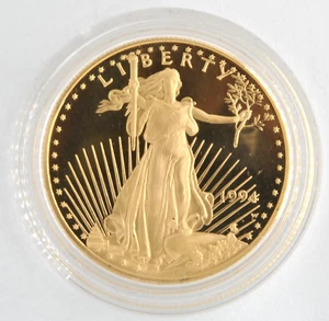 US 1994 1 Ounce .917 Fine American Eagle $50 Dollar Proof Finish Gold Coin - Picture 1 of 2