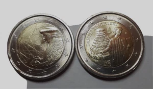 2 Monete da 2 Euro commemorative Erasmus e Dante Alighieri FDC - Foto 1 di 3