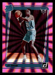 JT Thor 2021 Donruss #222 Holo Pink Laser Charlotte Hornets - Picture 1 of 2