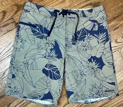 Patagonia Boardshorts Mens 36 Swim Trunks Drawstring Green Pattern Hawaiian - Image 1 of 4