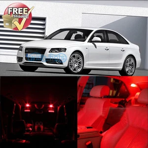 18 Pieces Red Interior LED Lights Package For Audi A4 S4 B6 B7 Sedan Avant - Foto 1 di 7