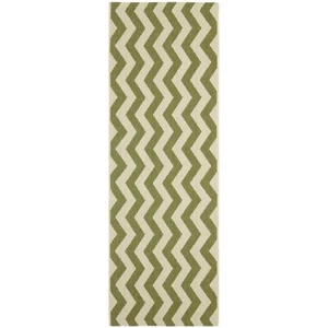 Safavieh Indoor/Outdoor Green/Beige Runner Rug 2' 3 x 6' 7 - Picture 1 of 1