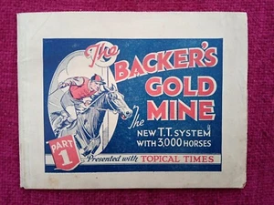 Horse Racing Betting system Free gift with Topical Times Comic circa 1930-40's - Picture 1 of 5