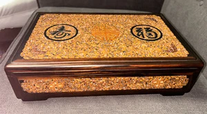 Vintage Hand Made Wood  Japanese/Chinese/Korean Box 14”x8.5”x4” - Picture 1 of 14