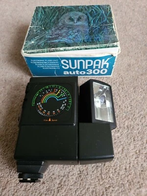 Modelo de control de seguridad flash Sunpak Auto 300, en caja *repuestos o reparaciones no probados* Foto 1 de 4