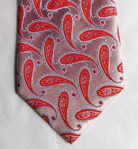 Fort and Stone London pink paisley silk tie romantic wedding accessory 61" long - Picture 1 of 5