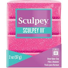 Sculpey Iii Polymer Oven-Bake Clay, Pink Glitter, Non Toxic, 2 Oz. Bar, Great