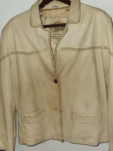 Red Sky Guess Georges Marciano Vtg Womens Leather Jacket Size L Genuine Leather - Picture 1 of 11