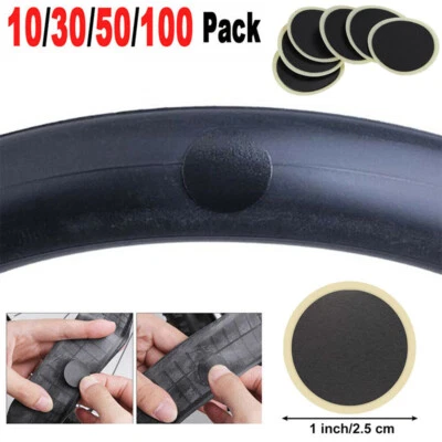 10-100X Bike Bicycle Self Adhesive Repair Kit Glueless Tube Tyre Repair - Image 1 of 4