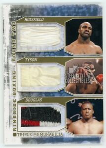 Holyfield/Tyson/Douglas 2011 Ringside Boxing Round 2 Triple Gold Patch /10