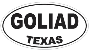 Goliad Texas Oval Autoaufkleber oder Helmaufkleber D3417 Euro Oval - Bild 1 von 1