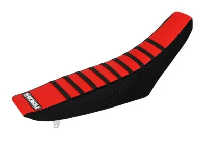 Funda de asiento Honda CRF 250 2004-2009 de Enjoy MFG negra y roja con costillas negras #53 Foto 1 de 4