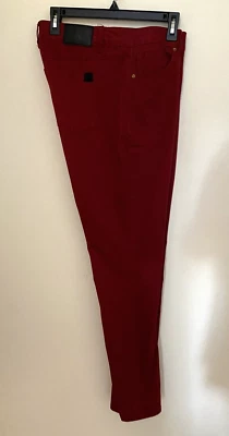 CATHERINE MALANDRINO PANTS JEANS~16~DEEP RED~STRETCH~5 POCKET~SKINNY - Image 1 of 4