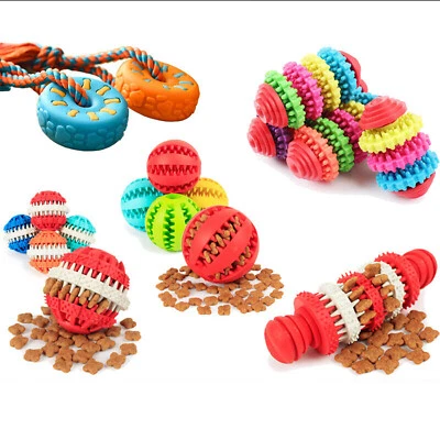 Dog Treat Chew Toys Teeth Cleaning Food Dispenser Feeders 176 sold - Image 1 of 2