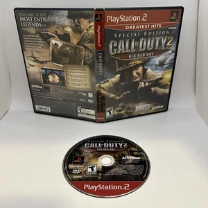 Sony PlayStation 2 Greatest Hits Call of Duty 2 Big Red One - No Manual - Tested - Picture 1 of 4