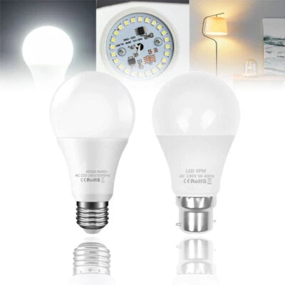 B22 E27 LED Globe Bulb Cool White 3W 5W 7W 10W 12W 15W 18W Light Energy Saving - Image 1 of 4
