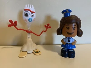 Toy Story 4 Forky Pull Back Toy Thinkway Toys & Giggle McDimples Talking Figure - Picture 1 of 8