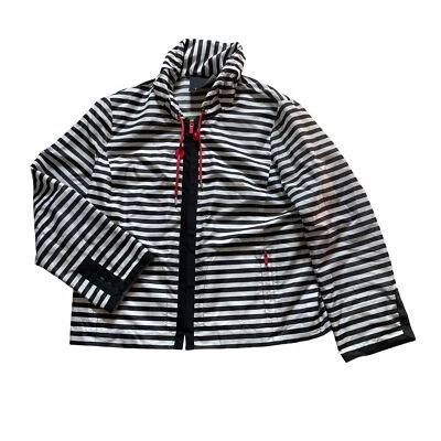 Carlisle Womens Striped Jacket Size 8 UK 10 Nylon & Polyester Black & White With - Image 1 of 4