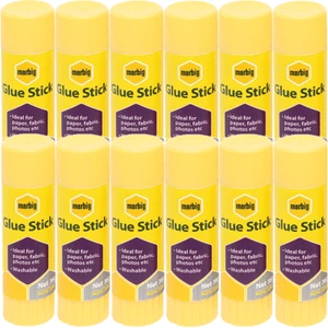 12x MARBIG Glue Stick Clear Glu Non Toxic 21g Small Stick School Craft 975520 - Picture 1 of 4