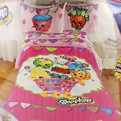 Shopkins Full Sheet Set Comforter 5-Piece Reversible Microfiber Bedding Blanket - Image 1 of 4
