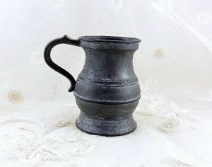 VINTAGE PEWTER MINIATURE TANKARD STEIN WITH ANGEL HALLMARK - Picture 1 of 6