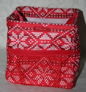 Thirty One 31 Littles Carry All Holiday Fair Isle Pattern Red Snowflake VeryGood - Picture 1 of 4