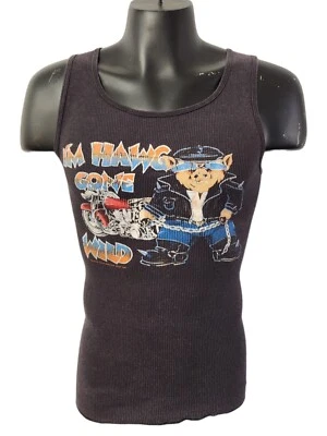 Camiseta de Cerdo De Colección Años 80 Harley Davidson Para Hombres L 1986 Gráfico Tanque "I'm Hawg Gone Wild" Foto 1 de 4