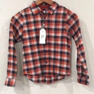NEW Frenchie Mini Couture Boys Sz 8 Checkered Flannel Button Shirt 100% Cotton - Picture 1 of 12
