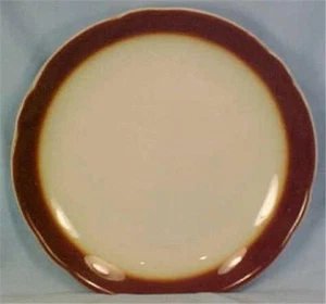 Jackson China Salad Plate Brown White Restaurant Dinner Ware Paul McCobb - Picture 1 of 3